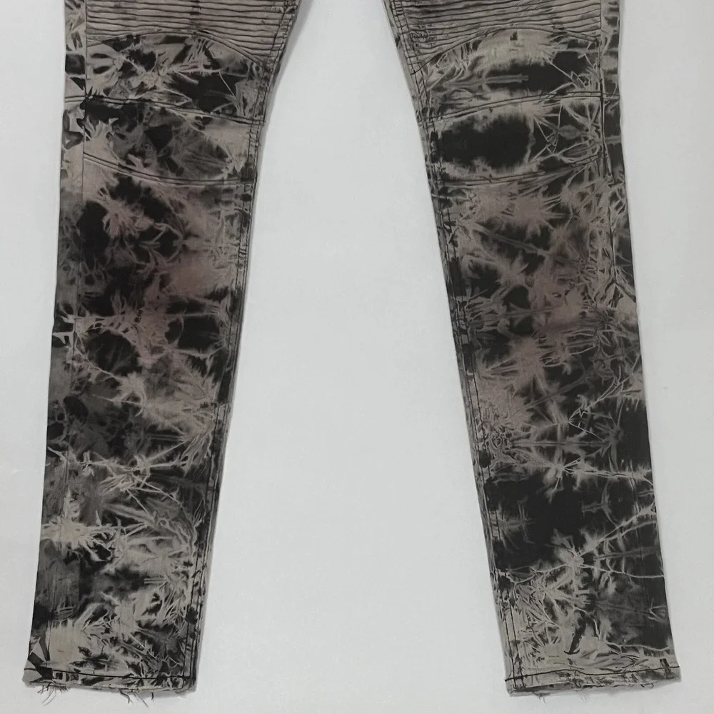 Rock Revival Jezek Jeans Skinny Straight Stretch Tie Rustic Dye Zippers Size 29